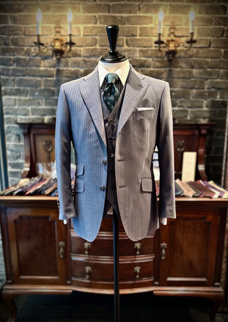 お客様仕上がり品/TAYLOR&LODGE ブラウンフランネルスーツ】｜大阪梅田